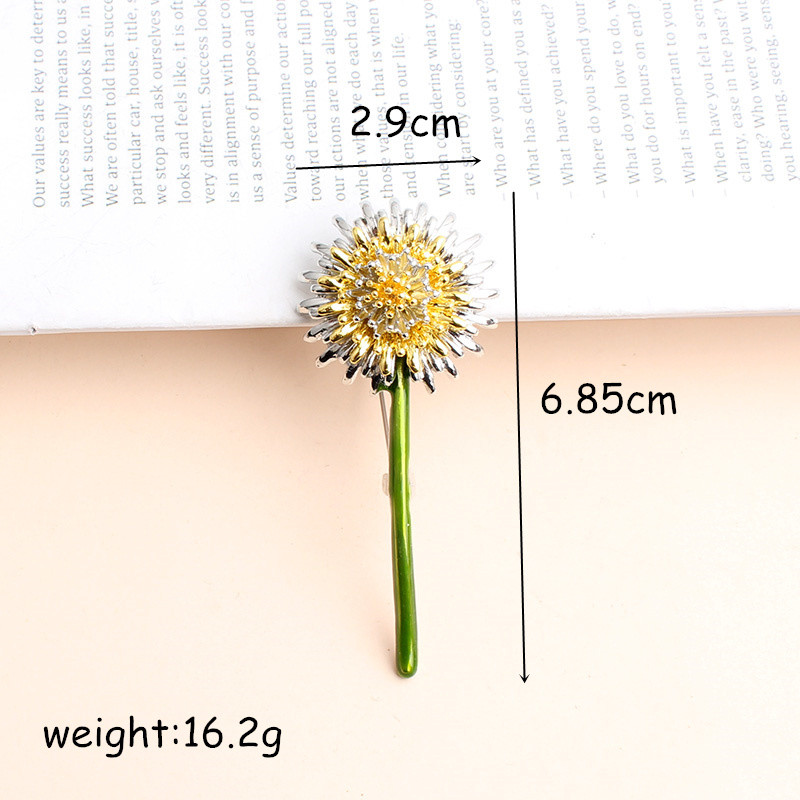 Pomlee, broșe de păpădie email, nou sosire, pentru femei, ace de flori, bijuterii cu design elegant de primăvară, de înaltă calitate, nou 2021