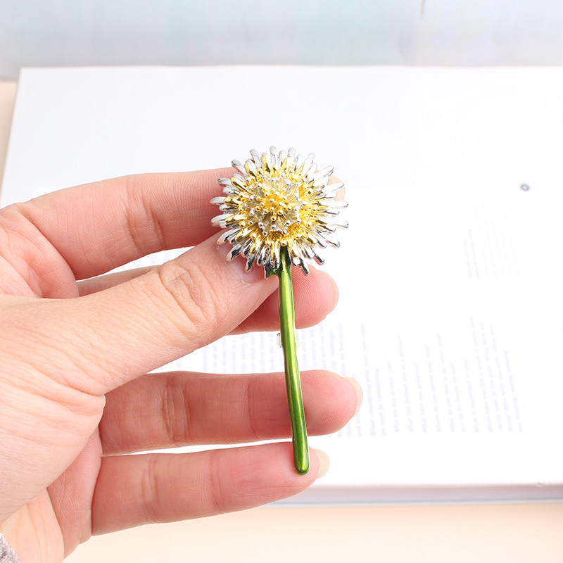 Pomlee, broșe de păpădie email, nou sosire, pentru femei, ace de flori, bijuterii cu design elegant de primăvară, de înaltă calitate, nou 2021