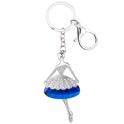 Bonsny Ballet Dancer Girl Breloc Breloc Poșetă Decorare Geantă Breloc Din aliaj Strass Breloc Bijuterii de modă pentru femei