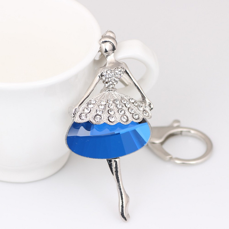 Bonsny Ballet Dancer Girl Breloc Breloc Poșetă Decorare Geantă Breloc Din aliaj Strass Breloc Bijuterii de modă pentru femei