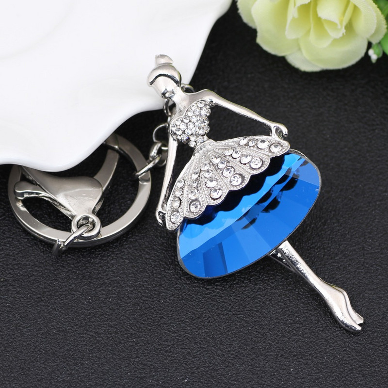 Bonsny Ballet Dancer Girl Breloc Breloc Poșetă Decorare Geantă Breloc Din aliaj Strass Breloc Bijuterii de modă pentru femei