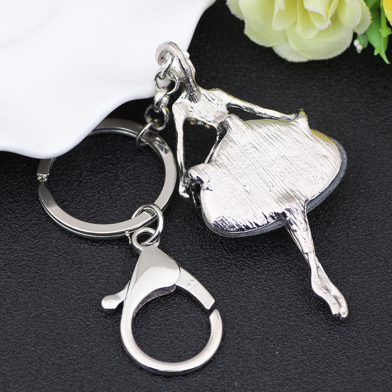 Bonsny Ballet Dancer Girl Breloc Breloc Poșetă Decorare Geantă Breloc Din aliaj Strass Breloc Bijuterii de modă pentru femei