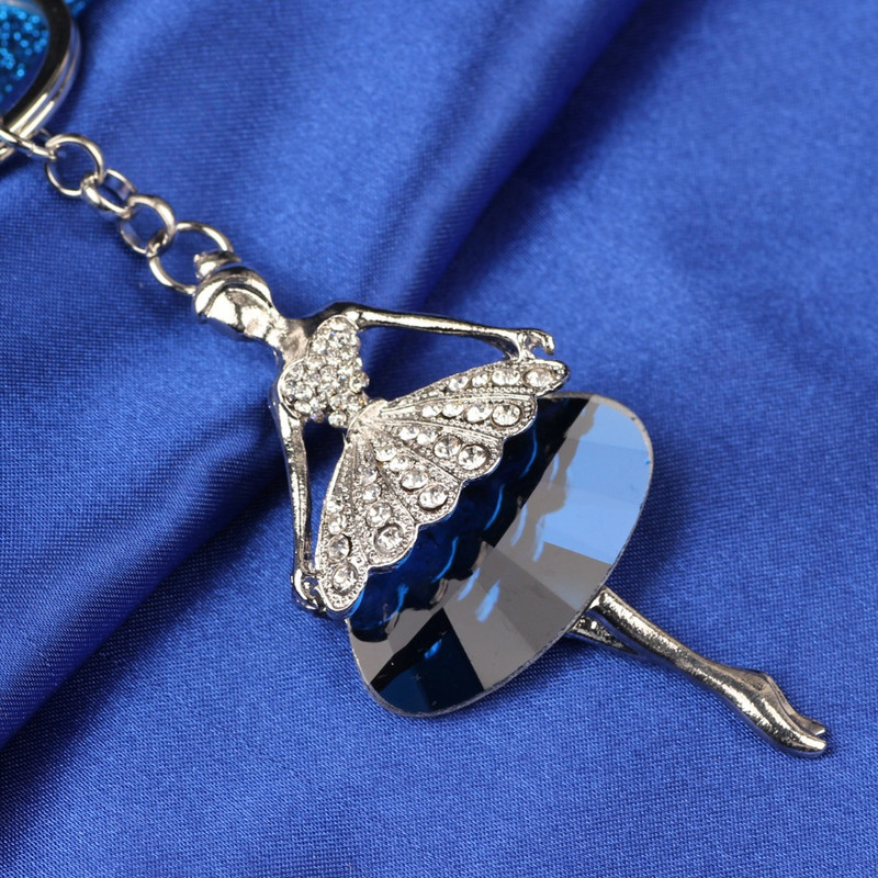 Bonsny Ballet Dancer Girl Breloc Breloc Poșetă Decorare Geantă Breloc Din aliaj Strass Breloc Bijuterii de modă pentru femei