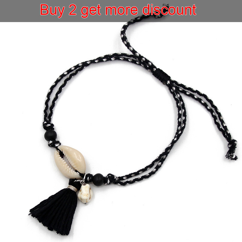 gleznă pentru femei fete bijuterii picioare vacanță plajă sandale desculț brățară pe picior curea de gleznă cochilie boemă cu ciucuri