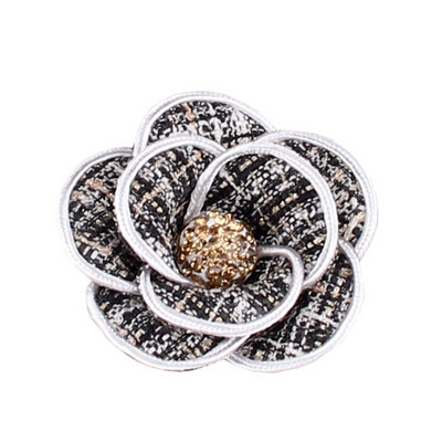 Luxus teljes strasszos kamélia melltűk nőknek Kristály Rózsa Virág Bross Pins Férfi Kiegészítők Ékszerek