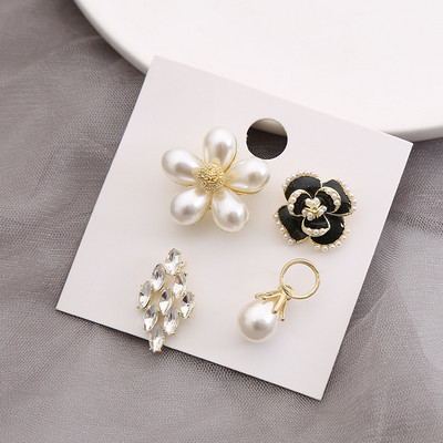 Luxus teljes strasszos kamélia melltűk nőknek Kristály Rózsa Virág Bross Pins Férfi Kiegészítők Ékszerek