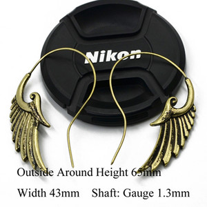 Pereche de modă alamă cupru tribal indian spirală cercei picătură bijuterii fermecătoare dangle ureche piercing indicator de greutate bijuterii pentru corp