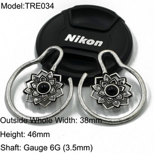 Pereche de modă alamă cupru tribal indian spirală cercei picătură bijuterii fermecătoare dangle ureche piercing indicator de greutate bijuterii pentru corp