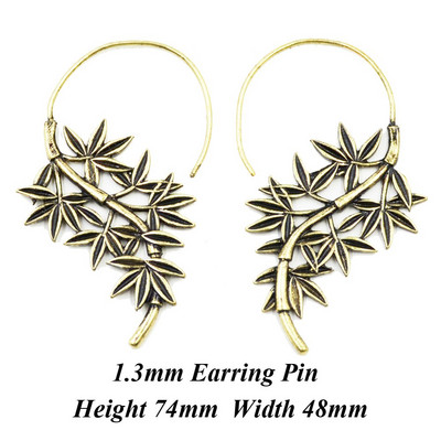 Pereche de modă alamă cupru tribal indian spirală cercei picătură bijuterii fermecătoare dangle ureche piercing indicator de greutate bijuterii pentru corp