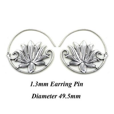 Pereche de modă alamă cupru tribal indian spirală cercei picătură bijuterii fermecătoare dangle ureche piercing indicator de greutate bijuterii pentru corp