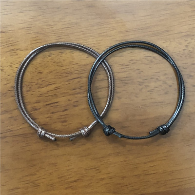 Noi glezne simple, lucrate manual, frânghie reglabilă, brățară de gleznă norocoasă, bijuterii pentru picioare, pentru femei și bărbați, cuplu de glezne, lanț 2 buc.