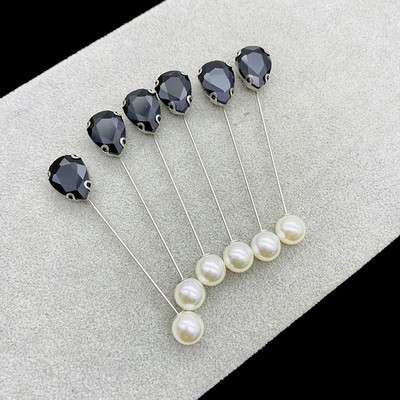 Set de ace de broșă pentru eșarfă cu strasuri pentru femei, 10 buc. Ace pentru hijab de cristal, agrafe de siguranță pentru basma