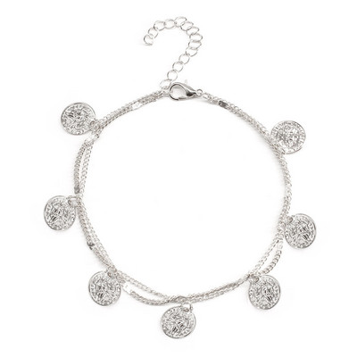 Nouă modă, simplu, lanț de aur, glezne pentru femei, vintage, metal, ciucuri, monedă, portret, gleznă, brățară, lanț pentru picioare, bijuterii de plajă boho