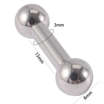 1 τεμ 12g-00G από ανοξείδωτο ατσάλι Γλώσσα ίσια Barbell Piercing Θηλή Μεγάλο μετρητή Tragus Ear Piercing Εσωτερικά με σπείρωμα