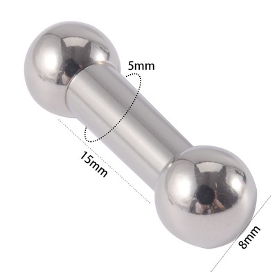 1 τεμ 12g-00G από ανοξείδωτο ατσάλι Γλώσσα ίσια Barbell Piercing Θηλή Μεγάλο μετρητή Tragus Ear Piercing Εσωτερικά με σπείρωμα