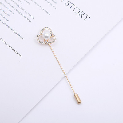 Coroana la modă Floare Steaua Ace Broșe Perle Strass Esarfă Cataramă șal Cardigan Ac lung Aliaj de zinc Accesorii pentru femei