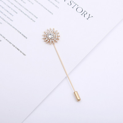 Coroana la modă Floare Steaua Ace Broșe Perle Strass Esarfă Cataramă șal Cardigan Ac lung Aliaj de zinc Accesorii pentru femei