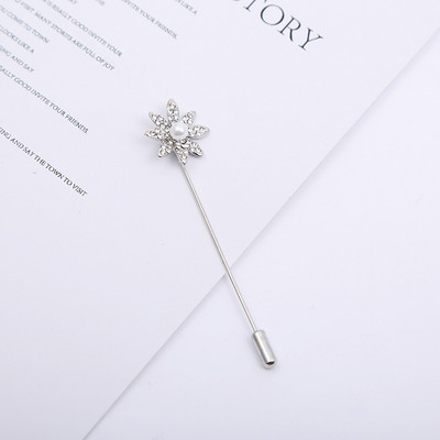 Coroana la modă Floare Steaua Ace Broșe Perle Strass Esarfă Cataramă șal Cardigan Ac lung Aliaj de zinc Accesorii pentru femei