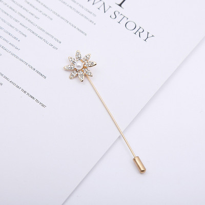 Coroana la modă Floare Steaua Ace Broșe Perle Strass Esarfă Cataramă șal Cardigan Ac lung Aliaj de zinc Accesorii pentru femei