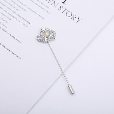 Coroana la modă Floare Steaua Ace Broșe Perle Strass Esarfă Cataramă șal Cardigan Ac lung Aliaj de zinc Accesorii pentru femei