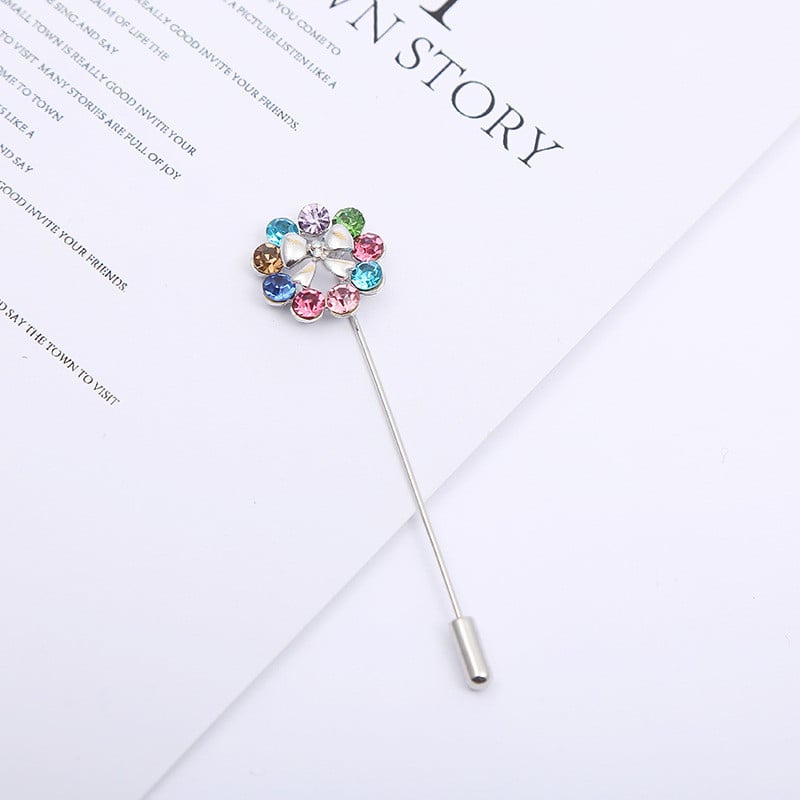 Coroana la modă Floare Steaua Ace Broșe Perle Strass Esarfă Cataramă șal Cardigan Ac lung Aliaj de zinc Accesorii pentru femei