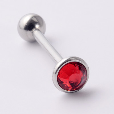 Piercing inel cu mreană cu limbă prețioasă CZ plat, cu filet intern, cercei, bijuterii de piercing pentru mamelon drept.