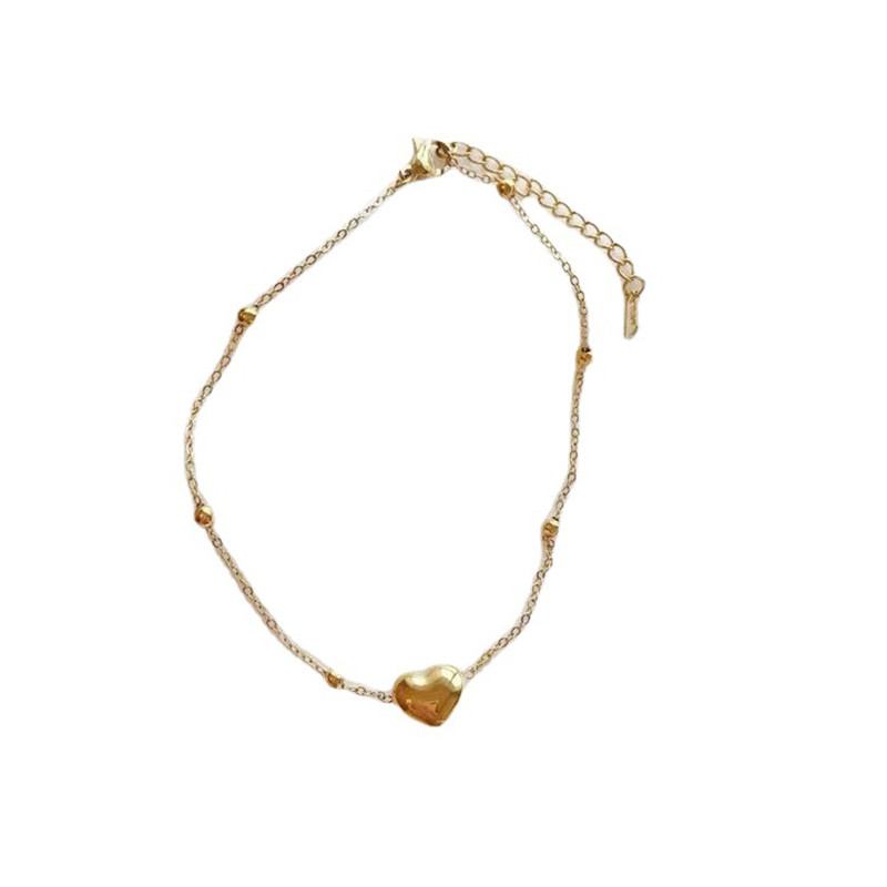 2022 Nou Clasic Inimă Culoarea Auriu Braț de gleznă din oțel inoxidabil pentru femeie Bijuterii de modă coreeană Accesorii sexy pentru fete de petrecere pe plajă