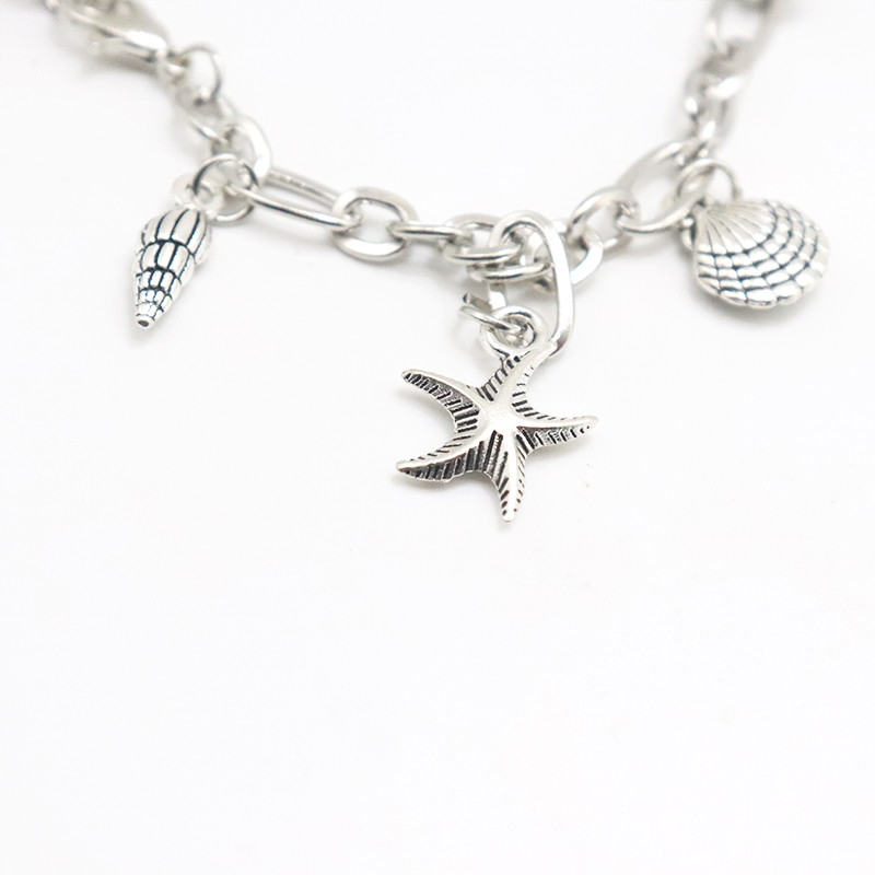 ZHONGVI Anklets de epocă pentru femei Starfish Shell pandantiv gleznă vară plajă picior gleznă boemă gleznă brăţară pe picior bijuterii