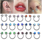 1 bucată 16G din oțel inoxidabil opalit dragon inel nas potcoave piercing Nariz în formă de C ureche cartilaj Helix piercing bijuterii