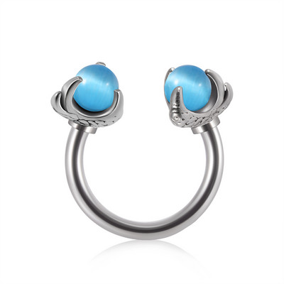 1 bucată 16G din oțel inoxidabil opalit dragon inel nas potcoave piercing Nariz în formă de C ureche cartilaj Helix piercing bijuterii