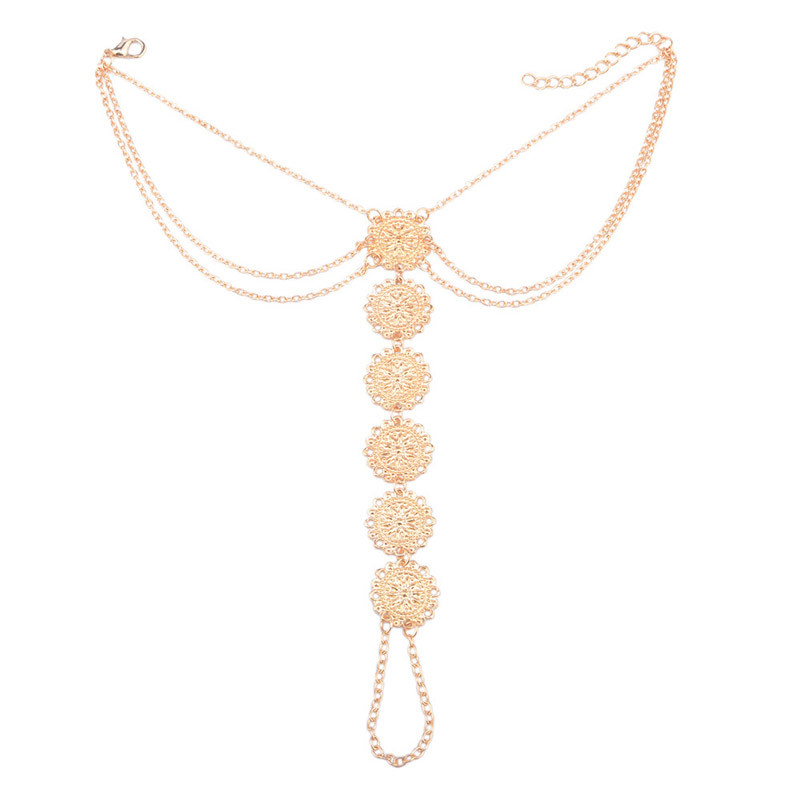 Vară fierbinte New Fashion Picior bijuterii metal auriu sculptură gleznă cadou frumos pentru femei la plajă A-39