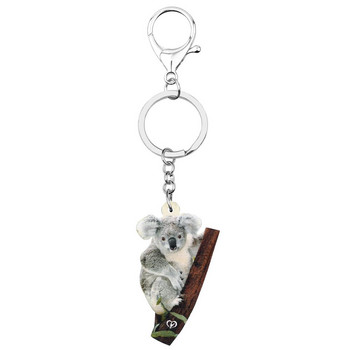 Bonsny Acrylic Sweet Australian Koala Keychains Μπρελόκ Χαριτωμένα ζωικά κοσμήματα με μπρελόκ για παιδιά κορίτσια Κλασική τσάντα δώρου Γούρια
