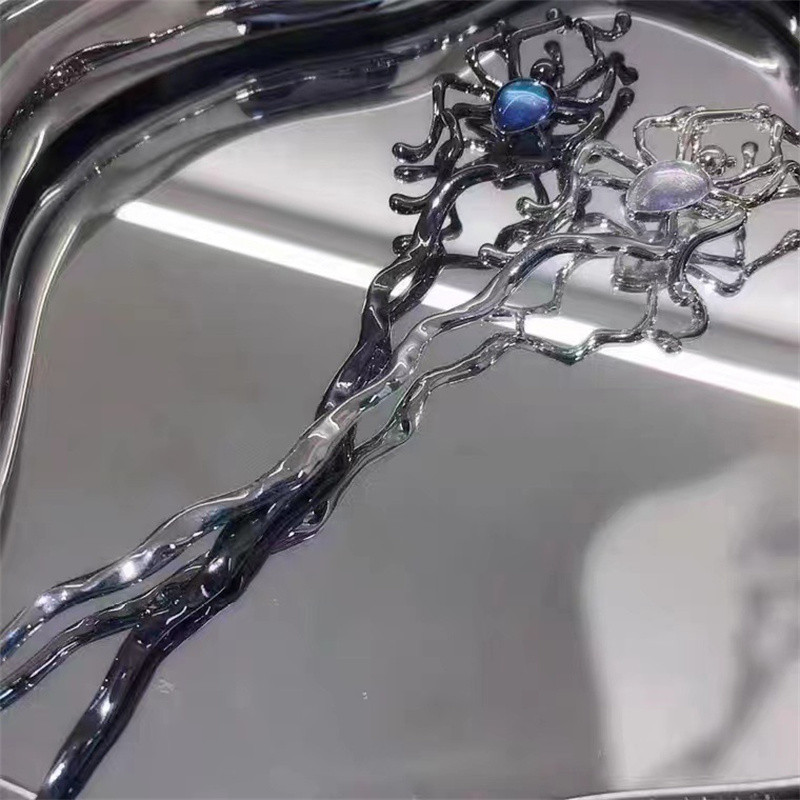 2022 Nou stil chinezesc personalitate Moonlight Gem Păianjen Agrafe Punk Sweet Cool Girl Hair Sticks Accesorii pentru păr Cochiră