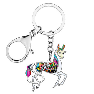 Din aliaj de email Bonsny, zână colorată, lanțuri de chei, breloc de modă, bijuterii pentru femei, fete, pentru decorare cu pandantiv