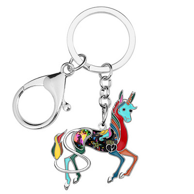 Din aliaj de email Bonsny, zână colorată, lanțuri de chei, breloc de modă, bijuterii pentru femei, fete, pentru decorare cu pandantiv