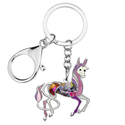 Din aliaj de email Bonsny, zână colorată, lanțuri de chei, breloc de modă, bijuterii pentru femei, fete, pentru decorare cu pandantiv