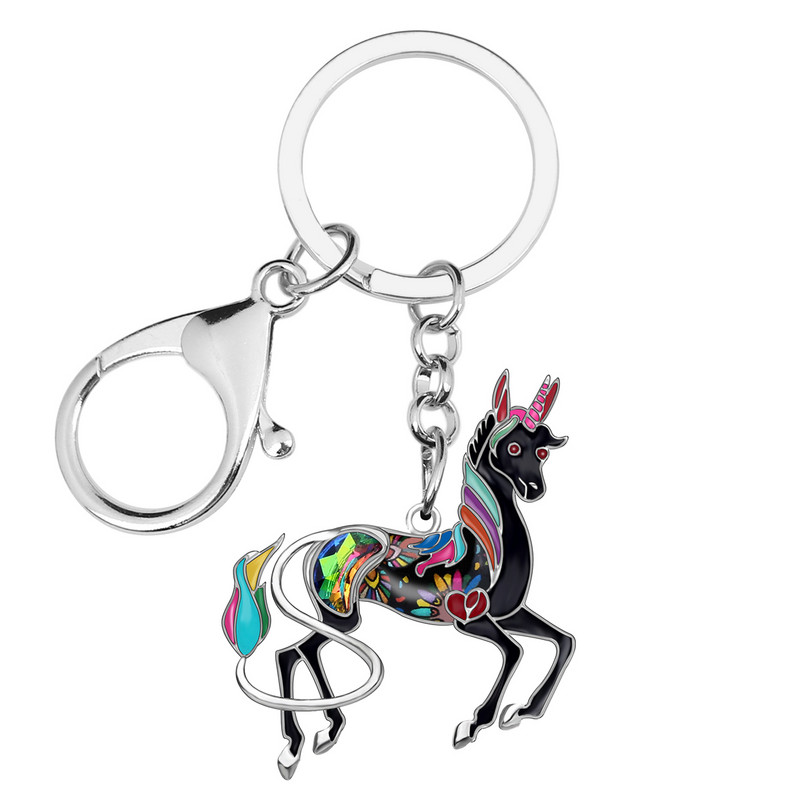 Din aliaj de email Bonsny, zână colorată, lanțuri de chei, breloc de modă, bijuterii pentru femei, fete, pentru decorare cu pandantiv