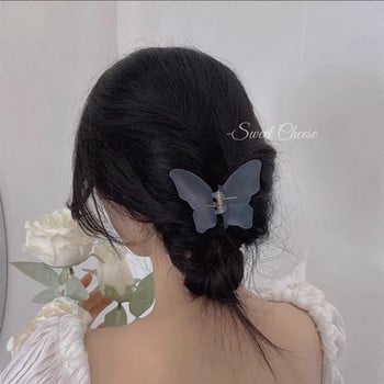 Arcylic Hair Claw Butterfly Hairpin Ponytail Clips Tie-Dye χρωματιστά Εργαλεία styling μαλλιών Barrettes Γυναικεία κορίτσια Αξεσουάρ μαλλιών