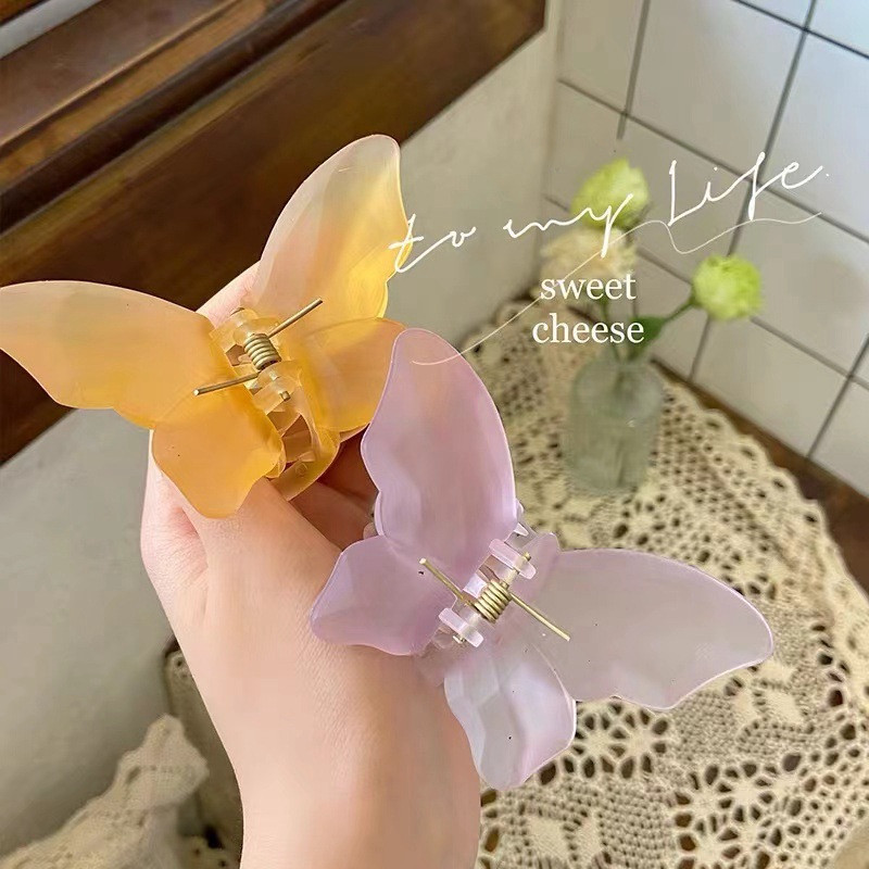 Gheare de păr arcylic Agrafe pentru coadă de cal Fluture Agrafe pentru coadă de cal Instrumente de coafat colorate cu vopsea pentru cravată Barrete Femei Fete Accesorii pentru păr