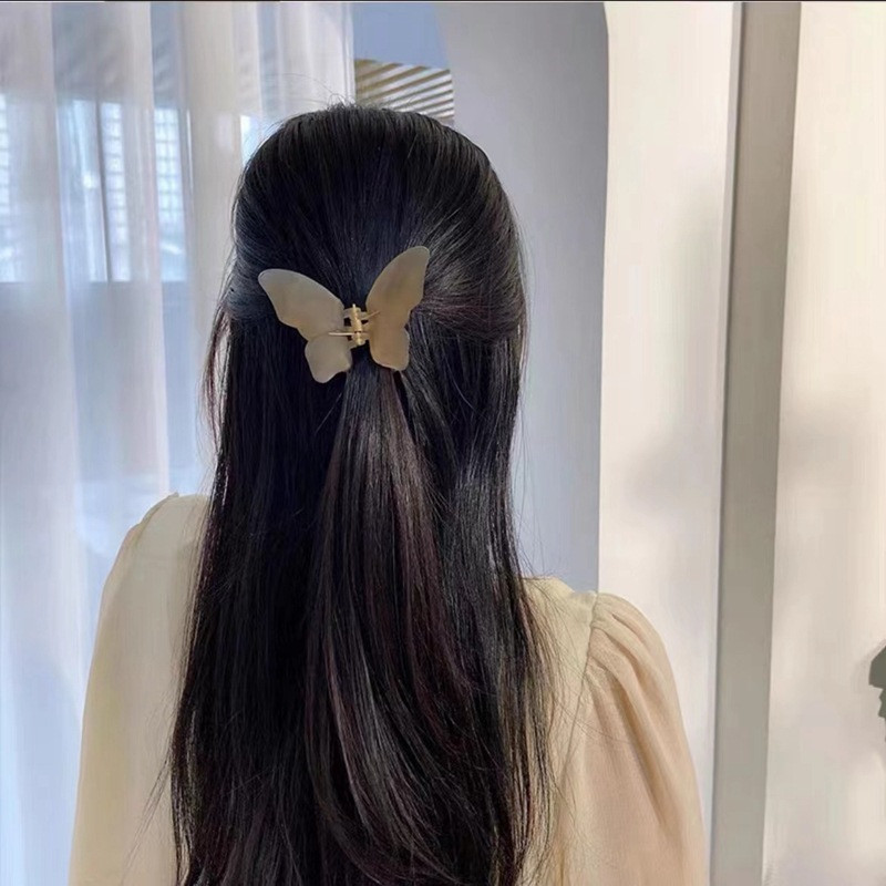 Gheare de păr arcylic Agrafe pentru coadă de cal Fluture Agrafe pentru coadă de cal Instrumente de coafat colorate cu vopsea pentru cravată Barrete Femei Fete Accesorii pentru păr