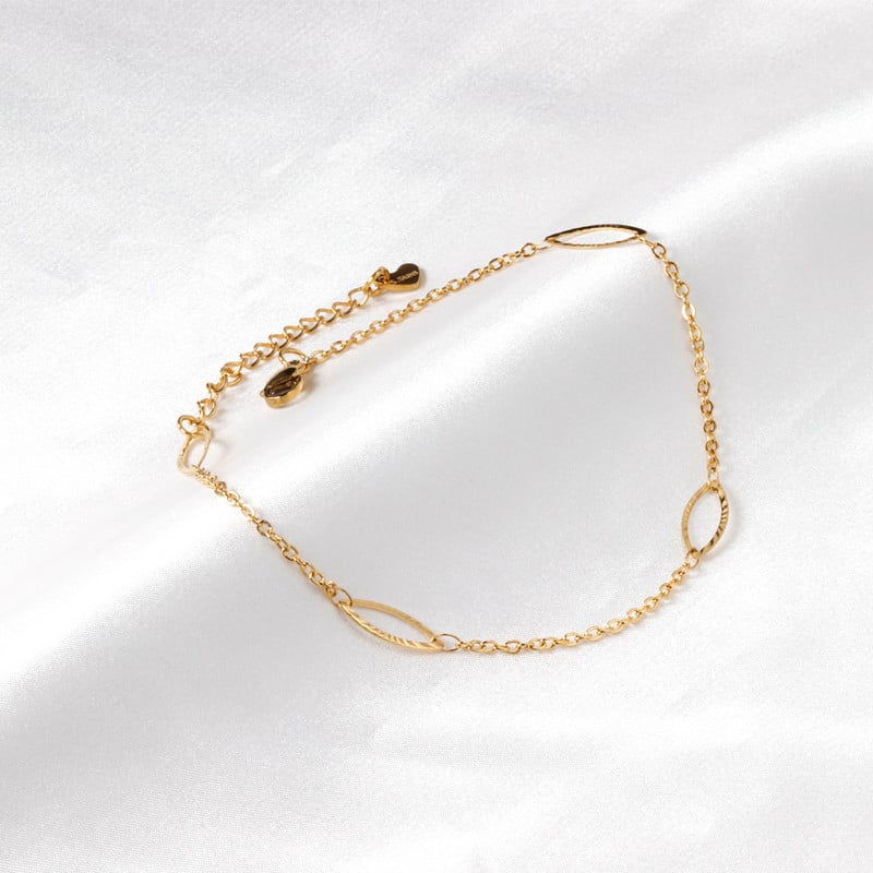 LUXUSTEEL Accesorii rotunde, ovale, gleznele pentru femei, culoare aurie, stil la modă, glezne din oțel inoxidabil, brățară, petrecere pe plajă