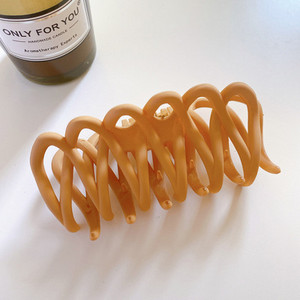 NOU 2021, la modă, roz mat, geometrice, înfășurate cu arc acrilic, cleme mari de păr pentru femei, fete, accesorii de păr, cadouri