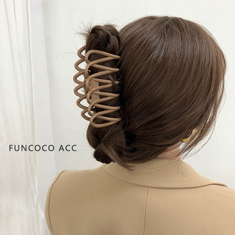 NOU 2021, la modă, roz mat, geometrice, înfășurate cu arc acrilic, cleme mari de păr pentru femei, fete, accesorii de păr, cadouri