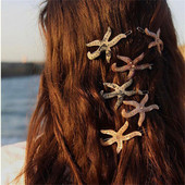 Coreeană nouă stea de mare agrafă de păr mică agrafă laterală breton agrafă pentru cap fetiță drăguță cu cataramă stea de mare agrafe de păr cu stras