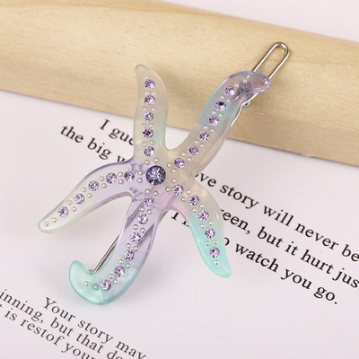 Coreeană nouă stea de mare agrafă de păr mică agrafă laterală breton agrafă pentru cap fetiță drăguță cu cataramă stea de mare agrafe de păr cu stras