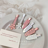 Clip cu ciocul de rață Super Fairy Pink Clip fără sudură Agrafă laterală la modă coreeană Fată Dulci Drăguț Agrafă Bride accesorii pentru păr femei