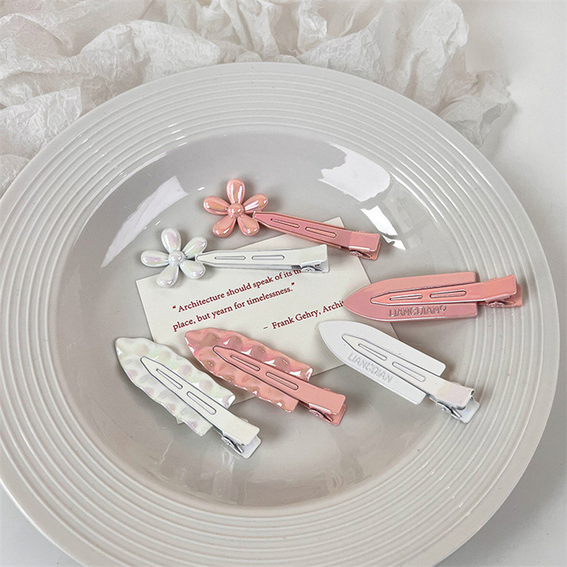 Clip cu ciocul de rață Super Fairy Pink Clip fără sudură Agrafă laterală la modă coreeană Fată Dulci Drăguț Agrafă Bride accesorii pentru păr femei