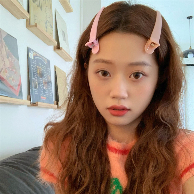 2 buc/set coreeană de modă cremă culoare gradient agrafă de machiaj femei accesorii de păr breton agrafă dulce fetiță ac de păr
