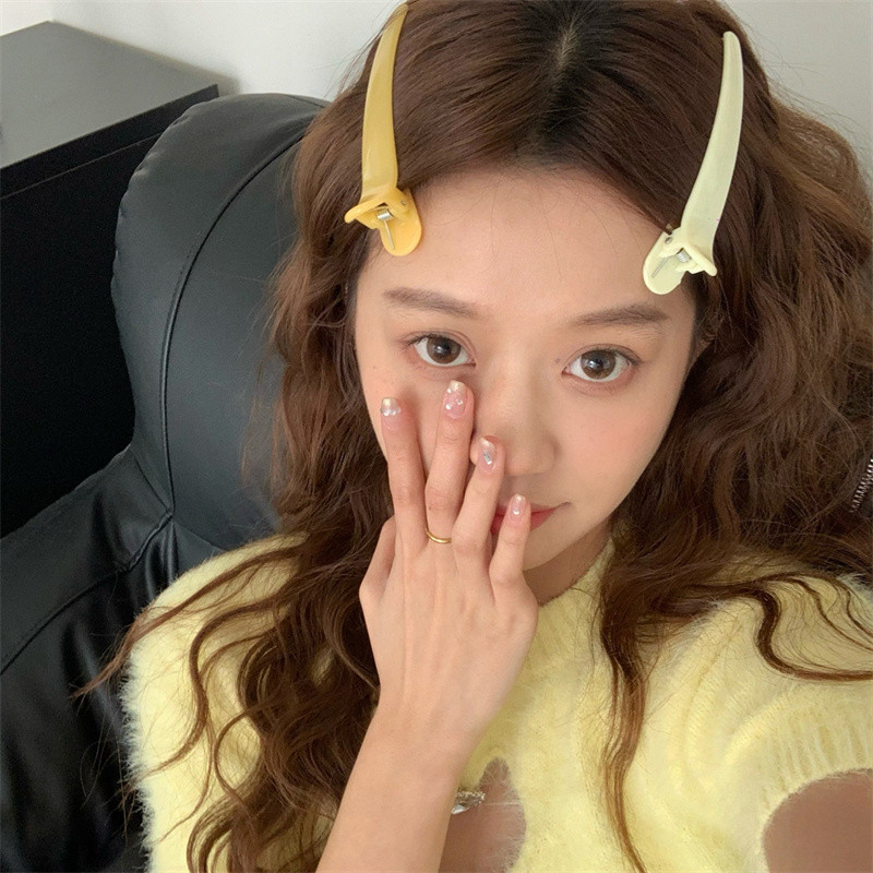 2 buc/set coreeană de modă cremă culoare gradient agrafă de machiaj femei accesorii de păr breton agrafă dulce fetiță ac de păr