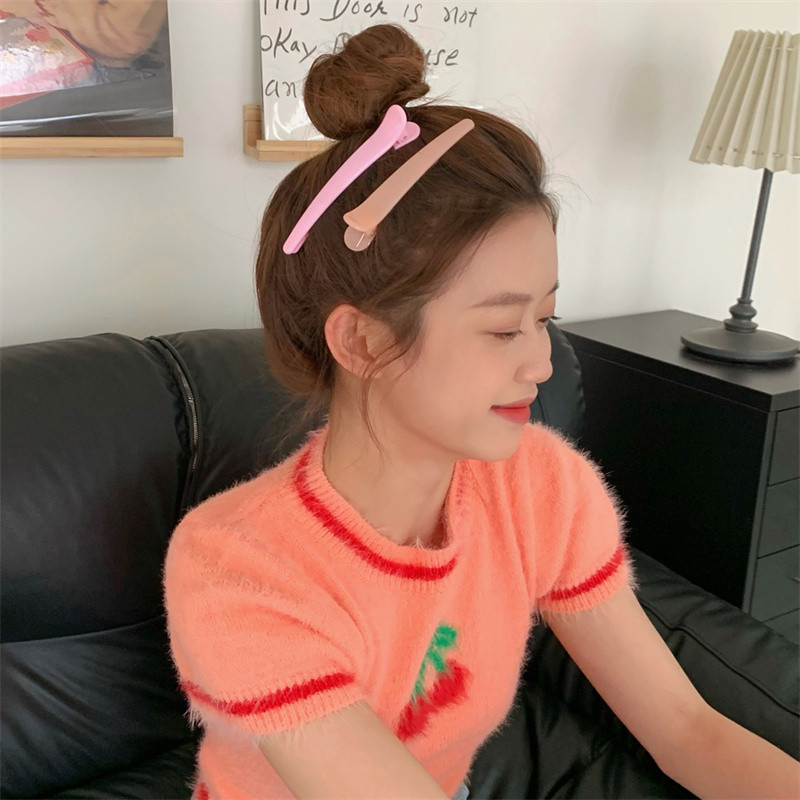 2 buc/set coreeană de modă cremă culoare gradient agrafă de machiaj femei accesorii de păr breton agrafă dulce fetiță ac de păr